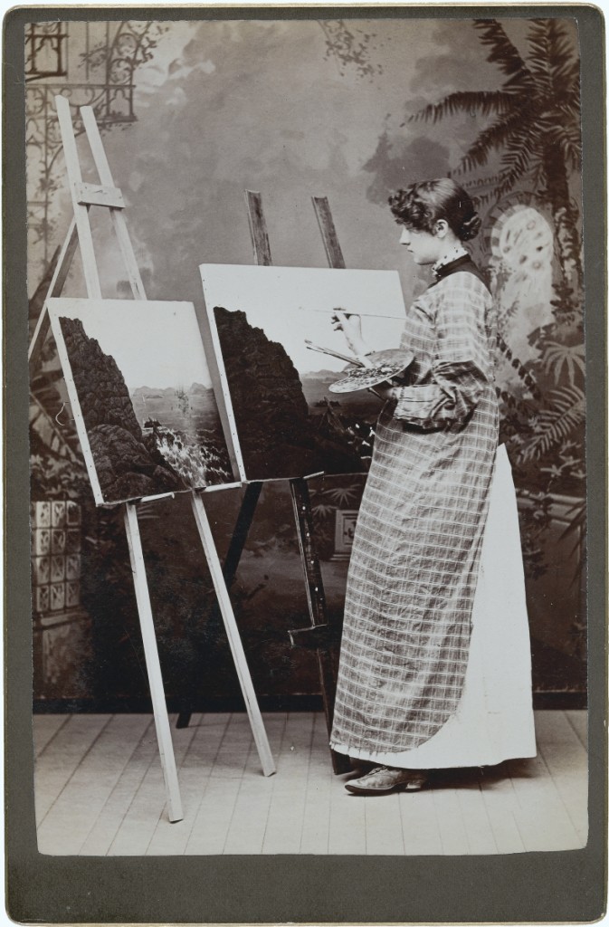 “[Painter]” by unknown photographer, 1890s. Albumen silver print. William L. Schaeffer Collection.